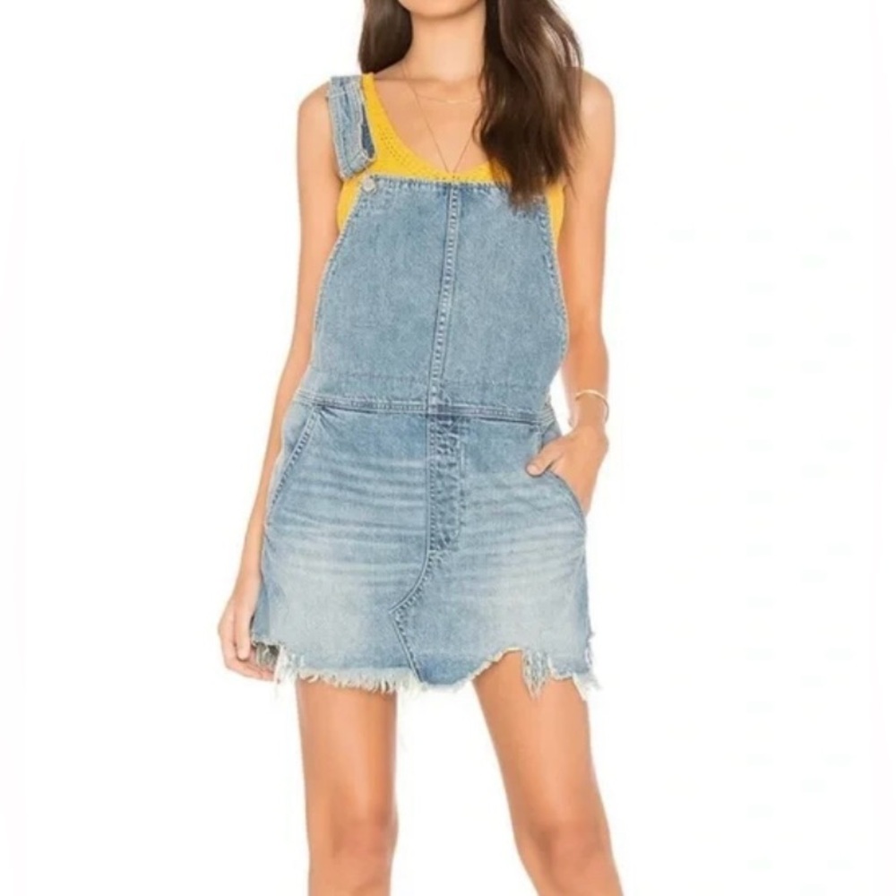NWT Free People Denim Skirt Overalls